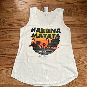 Disney The Lion King Hakuna Matata Sunset Silhouette Poster Tank Top